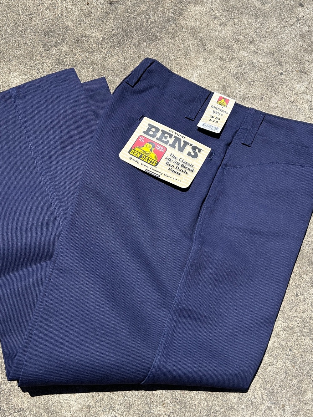 Ben Davis Men's Classic Original 50/50 Blend Twill Work Pants 33/29
